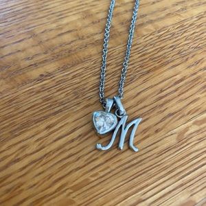M initial necklace